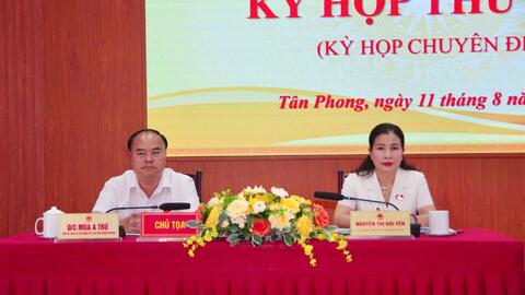 Kỳ họp thứ sáu (kỳ họp chuyên đề) Hội đồng nhân dân phường Tân Phong khóa V, nhiệm kỳ 2026 – 2031.
