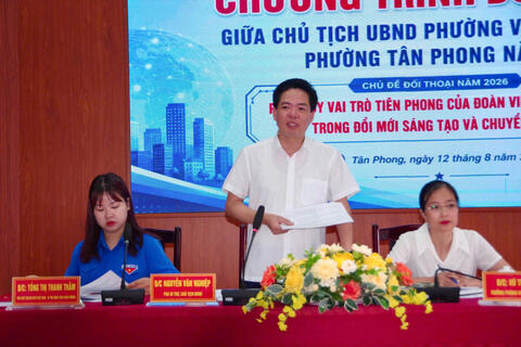 Chủ tịch UBND phường Tân Phong đối thoại với Thanh niên phường,  năm 2026.