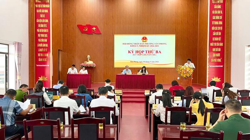 Kỳ họp thứ ba (kỳ họp chuyên đề) Hội đồng nhân dân phường Tân Phong khóa V, nhiệm kỳ 2026 – 2031.