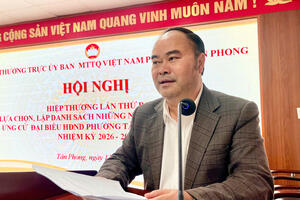 Hội nghị hiệp thương lần thứ ba bầu cử đại biểu HĐND phường Tân Phong khóa V, nhiệm kỳ 2026 – 2031.