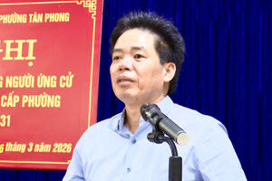 Tiếp xúc cử tri giữa những người ứng cử đại biểu Hội đồng nhân dân cấp phường nhiệm kỳ 2026 – 2031 tại tổ dân phố số 14.