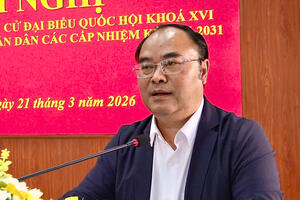 Phường Tân Phong tổ chức Hội nghị tổng kết công tác bầu cử đại biểu Quốc hội khóa XVI và đại biểu Hội đồng nhân dân các cấp nhiệm kỳ 2026-2031