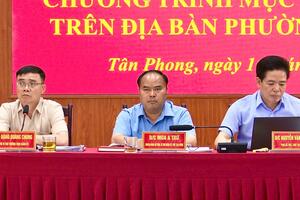 Họp Ban chỉ đạo thực hiện Nghị quyết số 15; Nghị quyết số 57 và các chương trình mục tiêu Quốc gia trên địa bàn phường Tân Phong.