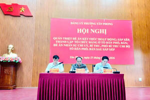 Hội nghị quán triệt Đề án kết thúc hoạt động; sắp xếp, thành lập tổ chức đảng ở tổ dân phố, bản.