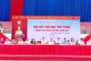 Phường Tân Phong khai mạc Đại hội Thể dục thể thao phường Tân Phong lần thứ I, năm 2026.