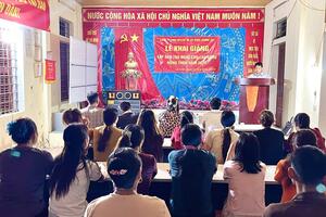 Khai giảng lớp đào tạo nghề cho lao động nông thôn.