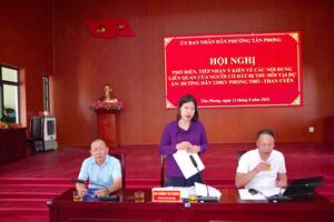 Họp phổ biến, tiếp nhận ý kiến về các nội dung liên quan của người có đất bị thu hồi tại dự án Đường dây 220kV Phong Thổ - Lai Châu