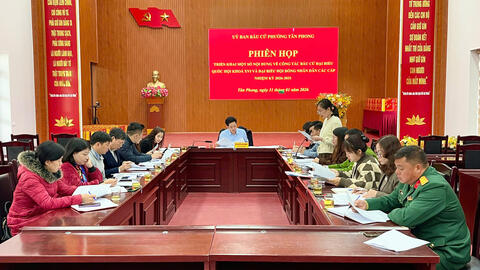 Uỷ ban bầu cử phường Tân Phong họp triển khai một số nội dung về công tác Bầu cử Đại biểu Quốc Hội khoá XVI và bầu cử Đại biểu HĐND các cấp, nhiệm kỳ 2026 – 2031.