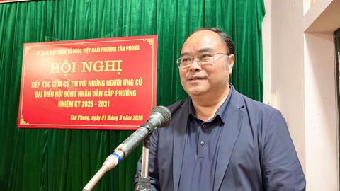 Hội nghị tiếp xúc cử tri giữa những người ứng cử đại biểu Hội đồng nhân dân cấp phường nhiệm kỳ 2026 – 2031.