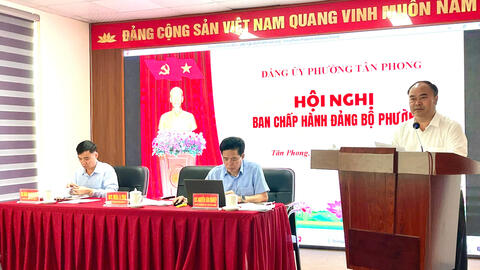 Hội nghị Ban chấp hành Đảng bộ phường Tân Phong