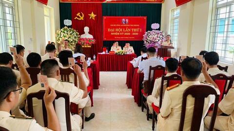 Công an phường Tân Phong đại hội chi bộ nhiệm kỳ 2025 - 2030