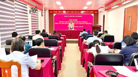 Hội nghị sơ kết 6 tháng đầu năm 2026 Ban Chỉ đạo Công tác tôn giáo; Ban Công tác 35 Đảng uỷ phường Tân Phong.