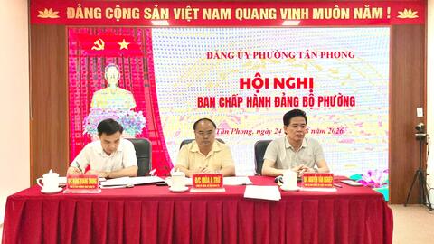 Hội nghị Ban chấp hành Đảng bộ phường Tân Phong