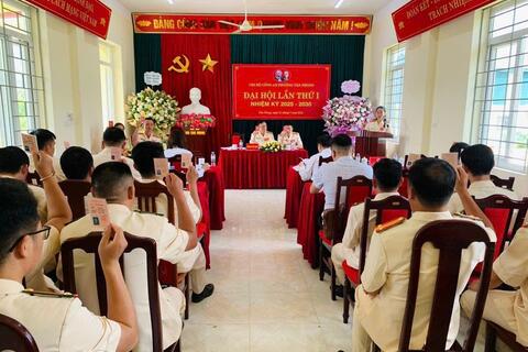 Công an phường Tân Phong đại hội chi bộ nhiệm kỳ 2025 - 2030