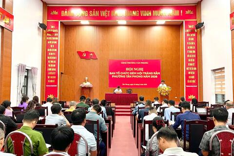 Hội nghị Ban Tổ chức “Đêm hội Trăng rằm” phường Tân Phong năm 2026
