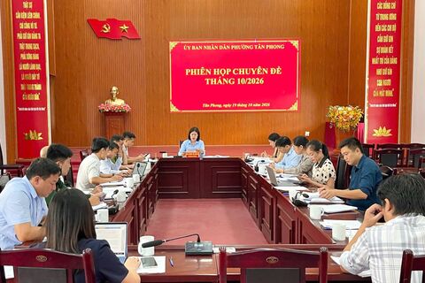 Phiên họp chuyên đề Ủy ban nhân dân phường tháng 10, năm 2026.
